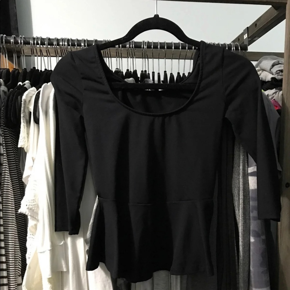 Black Bebe peplum